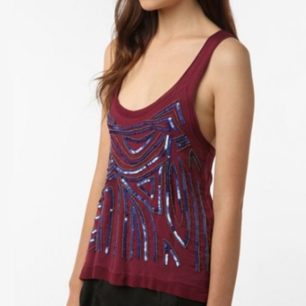 Urban Outfitters • purple sequin top